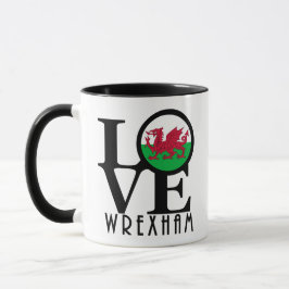 LOVE Wrexham Wales 11oz マグカップ