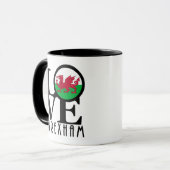 LOVE Wrexham Wales 11oz マグカップ (正面左)