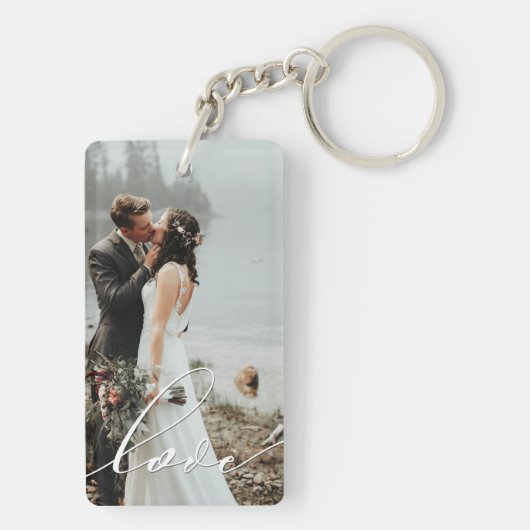 LOVE WRITHLスクリプトタイポグラフィ結婚のオーバーレイ キーホルダー (裏面)