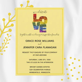 LOVE Yellowをテーマにした同性結婚コレクション 招待状