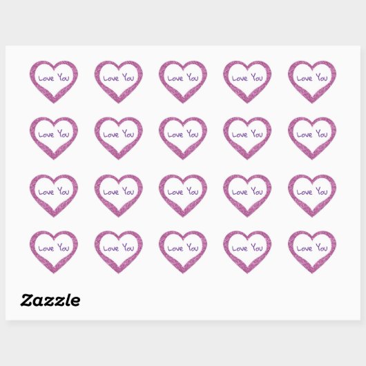 Love Youカスタマイズ可能な会話ハート ハートシール (シート)