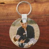 Love Youパパパーソナライズされた、2枚 キーホルダー (正面)