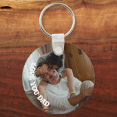 Love Youパパパーソナライズされた, Photo Keychain キーホルダー (正面)