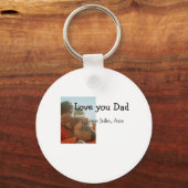 love youパパ父の日を追加フォト名シンプル付 キーホルダー (裏面)