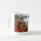 love youパパ父の日を追加フォト名シンプル付 コーヒーマグカップ (正面左)