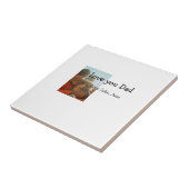 love youパパ父の日を追加フォト名シンプル付 タイル (側面)