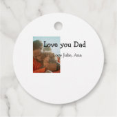 love youパパ父の日を追加フォト名シンプル付 フェイバータグ (裏面)