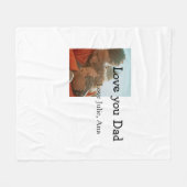 love youパパ父の日を追加フォト名シンプル付 フリースブランケット (正面(横))