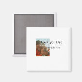 love youパパ父の日を追加フォト名シンプル付 マグネット (正面/裏面)