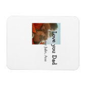 love youパパ父の日を追加フォト名シンプル付 マグネット (横)