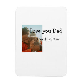 love youパパ父の日を追加フォト名シンプル付 マグネット