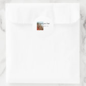 love youパパ父の日を追加フォト名シンプル付 ラウンドシール (バッグ)