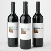 love youパパ父の日を追加フォト名シンプル付 ワインラベル (ボトル)