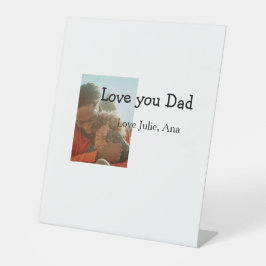 love youパパ父の日を追加フォト名シンプル付 台座サイン