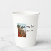 love youパパ父の日を追加フォト名シンプル付 紙コップ (裏面)