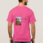 love youパパ父の日を追加フォト名シンプル付 tシャツ (裏面)
