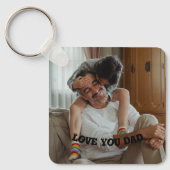 Love Youパパ<フォトキパーソナライズされたーチェーンボトル キーホルダー (正面)