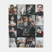 Love Youモダンパパ/Daddy/Other Photo Collage フリースブランケット (正面)