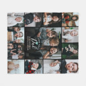 Love Youモダンパパ/Daddy/Other Photo Collage フリースブランケット (正面(横))