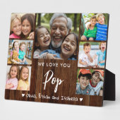 Love You ポップ・アートの 7 Photo 素朴 Wood Keepsake フォトプラーク (側面)