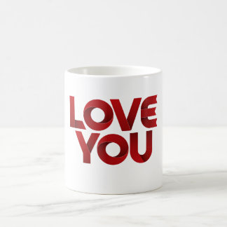 Love You - 強調ロマンティックタイポグラフィ コーヒーマグカップ