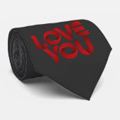 Love You – 強調ロマンティックタイポグラフィ ネクタイ (ロール)