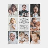 Love You 素晴らし Gramona/Nana/Granny/その他8枚 フリースブランケット (正面)