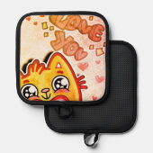 Love you 鍋敷き (正面/裏面)