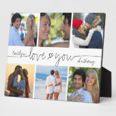LOVE YOU 6 Photo Collage手書きハート フォトプラーク (側面)