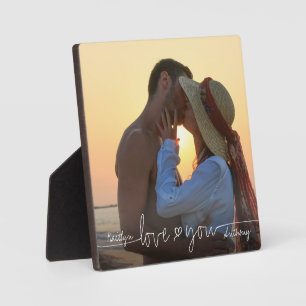 LOVE YOU 6 Photo Collage手書きハート フォトプラーク