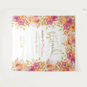 Love You a Brunch秋の結婚式またはシャワー背景 タペストリー (正面(横))