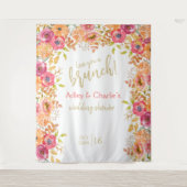 Love You a Brunch秋の結婚式またはシャワー背景 タペストリー (正面)