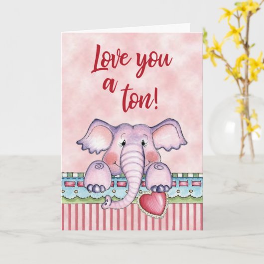 Love You a Ton カード (黄色い花)