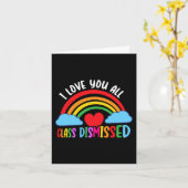 Love You All Cl解雇された先生の最終日Scho カード (黄色い花)