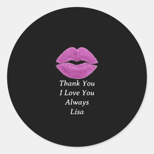 Love You Always Thank You ラウンドシール (正面)