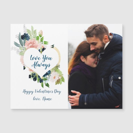 Love You Always Valentineあなたの写真とハート (正面)