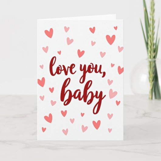 Love You Baby Heartfelt Card カード (正面)