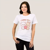 Love You Bear & Bunny トライブレンドＴシャツ (正面全面)