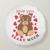 Love you beary much for Valentine's Day ラウンドクッション (裏面)