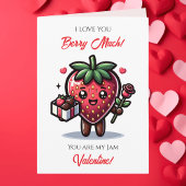 Love You Berry much | Cute Valentine's Day Pun カード