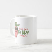 Love You Berry Much Strawberry Mug コーヒーマグカップ (正面左)