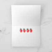 Love You Berry Much Strawberry Valentine's Photo シーズンカード (内部)