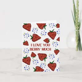 Love You Berry Much Valentine's Day Card サンキューカード