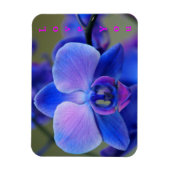 Love You Blue and Soft Pink Orchid Magnet マグネット (縦)
