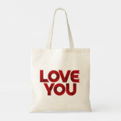 Love You – Bold Romantic Typography トートバッグ (裏面)