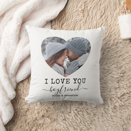 Love You Boyalハート写真 クッション (ブランケット)