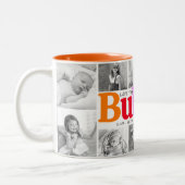 Love You Bubbie-数々のcolor 10モダンフォトコラージュ ツートーンマグカップ (左)