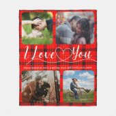 Love you Buffaloフォトコラージュ フリースブランケット (正面)