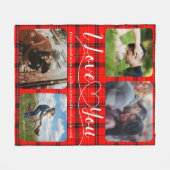 Love you Buffaloフォトコラージュ フリースブランケット (正面(横))