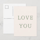 Love You Card. ポストカード (正面/裏面)